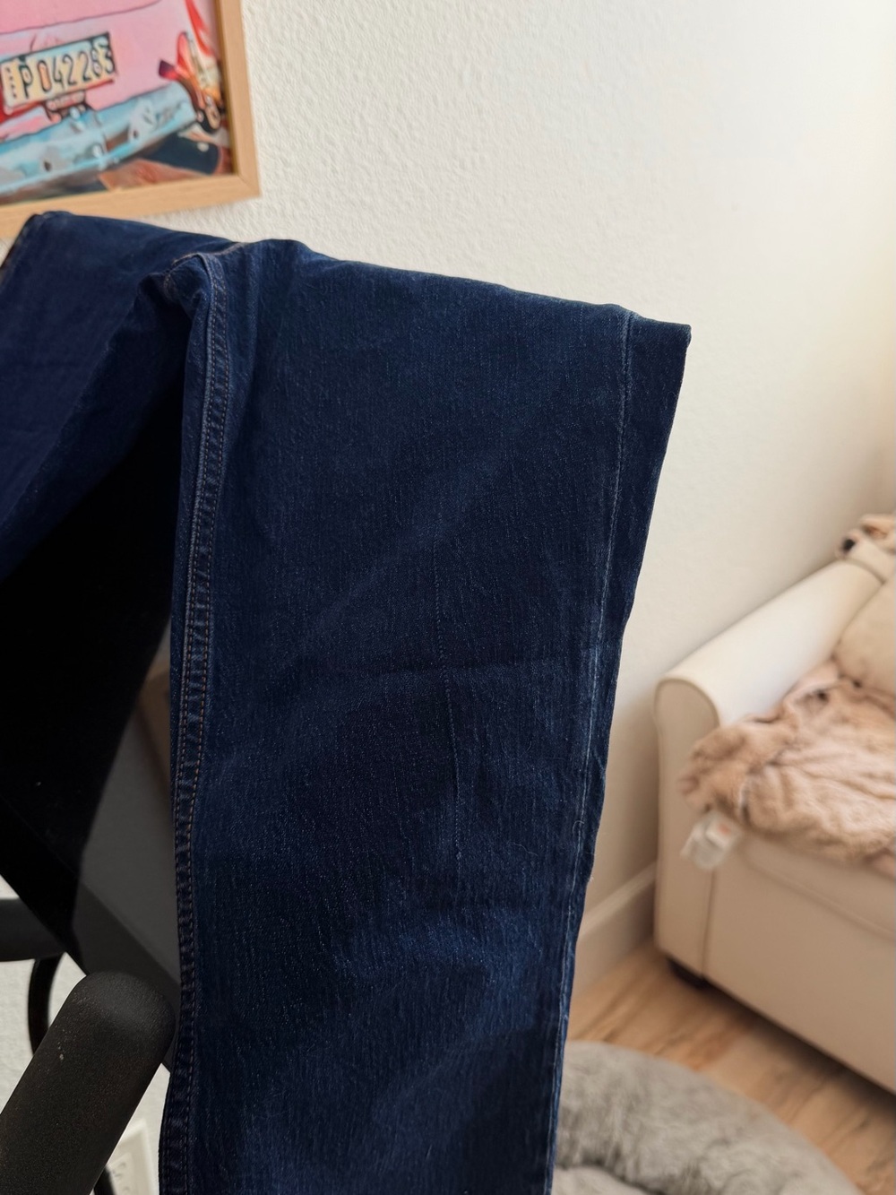 Abercrombie & Fitch High Rise Bootcut Jeans 26 Extra Long Dark Wash Cotton Denim - Picture 4 of 5